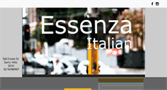 Desktop Screenshot of essenzaitalian.com.au